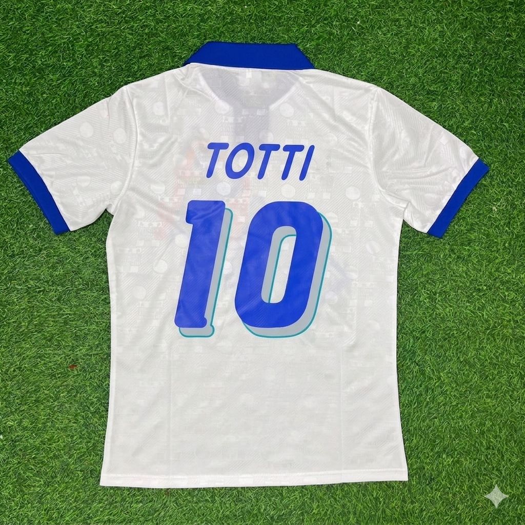 Francesco Totti Italy White Retro Football Jersey Trikot Maillot
