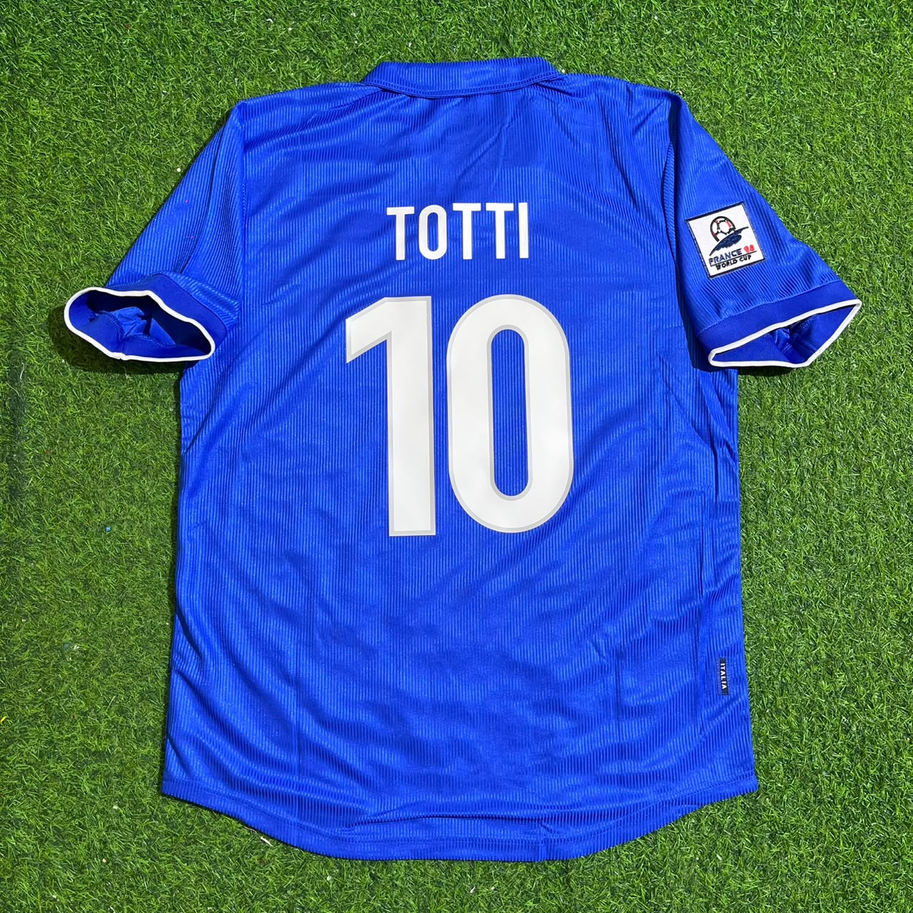 Francesco Totti Italy Home Blue Retro Football Jersey