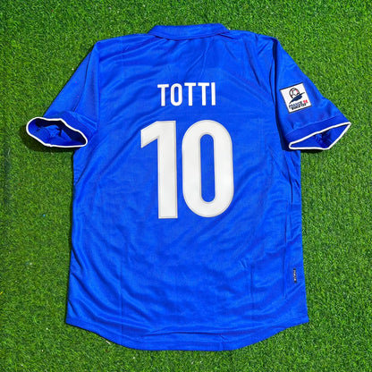 Francesco Totti Italy Home Blue Retro Football Jersey