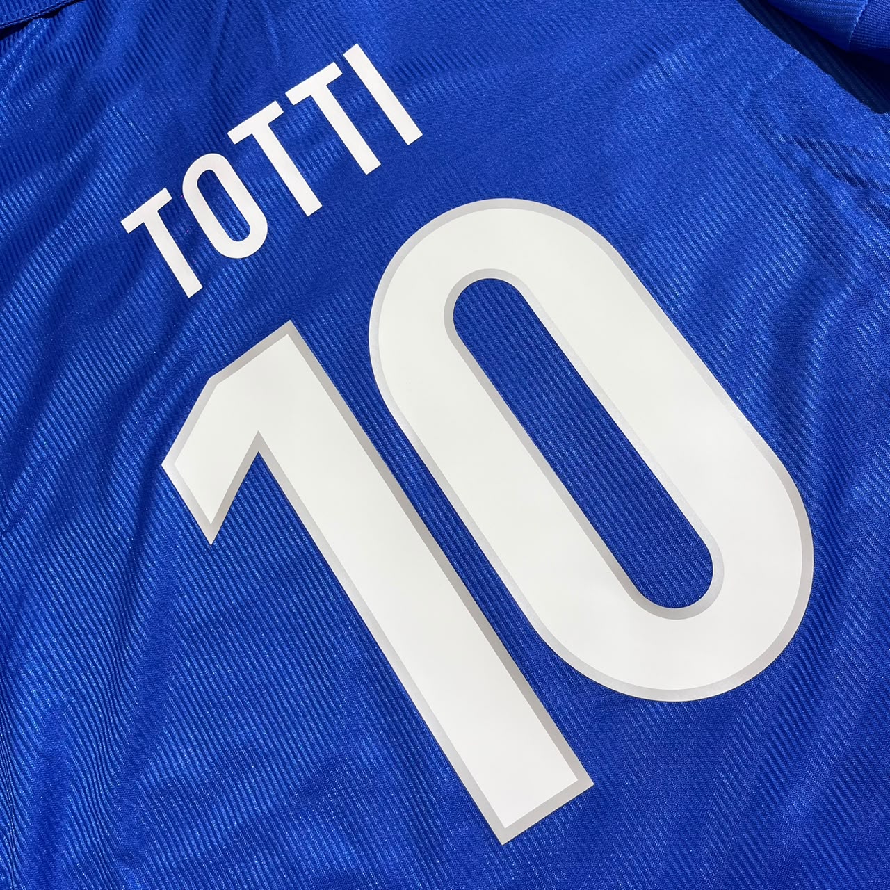 Francesco Totti Italy Home Blue Retro Football Jersey