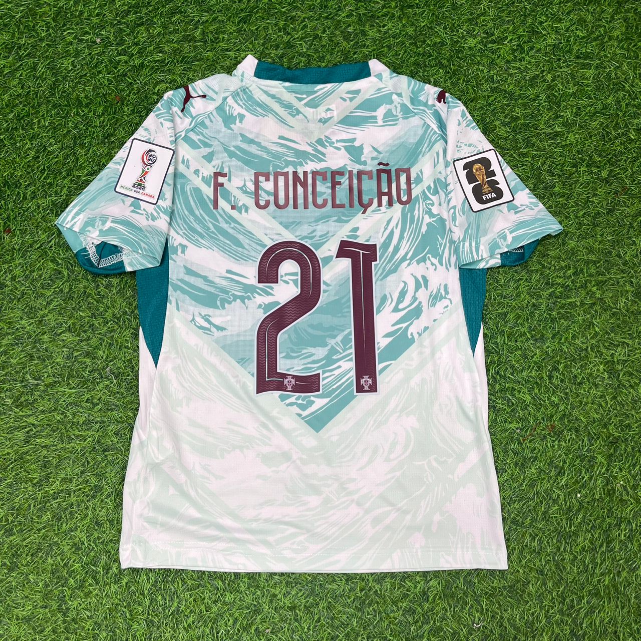 Francisco Conceicao Portugal 2026 World Cup White Away Football Jersey