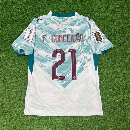 Francisco Conceicao Portugal 2026 World Cup White Away Football Jersey