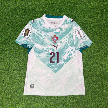 Francisco Conceicao Portugal 2026 World Cup White Away Football Jersey