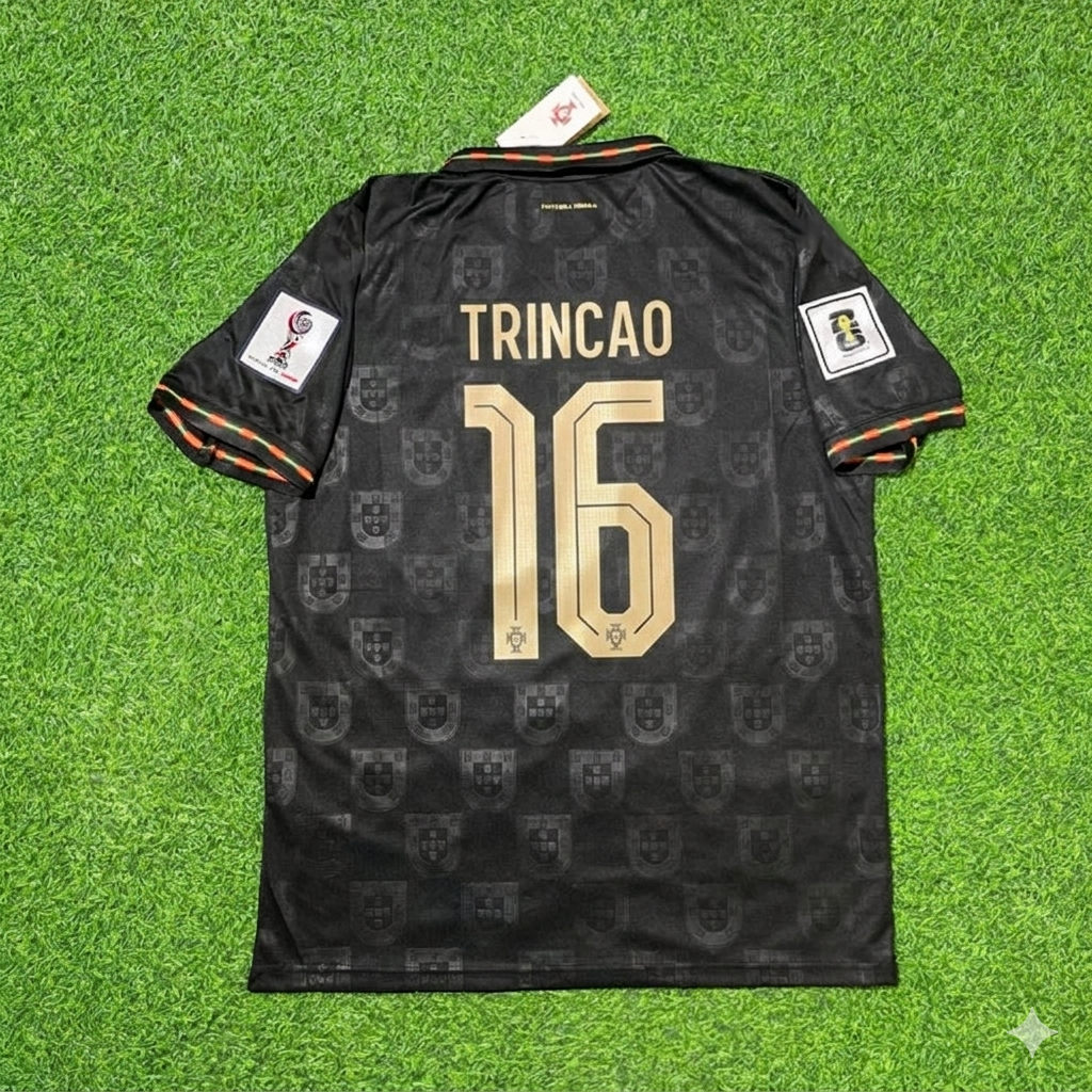 Francisco Trincão #16 Portugal 2026 World Cup Black Football Jersey