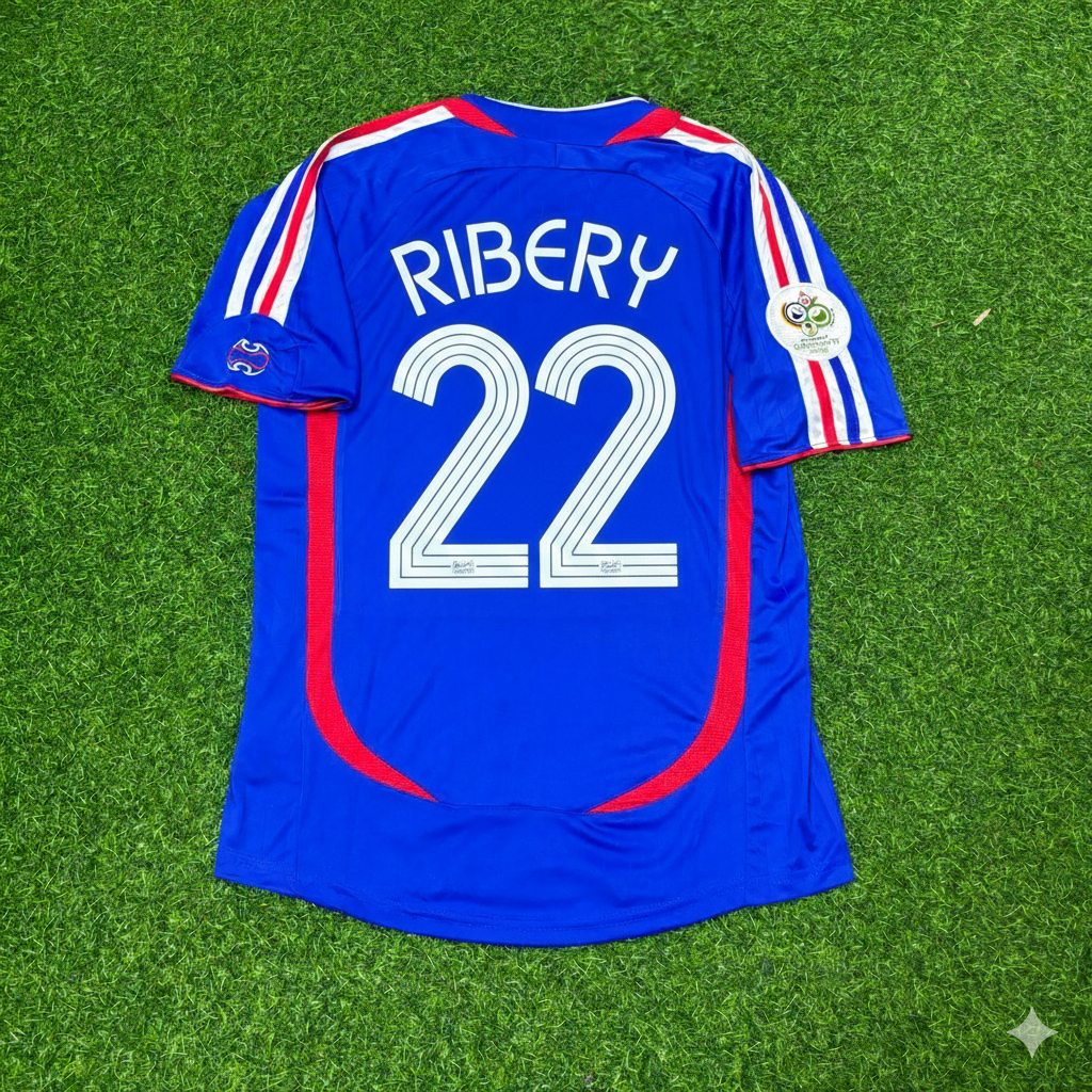 Franck Ribery France 2006 World Cup Blue Retro Kit – | Trikot | Maillot Soccer Shirt