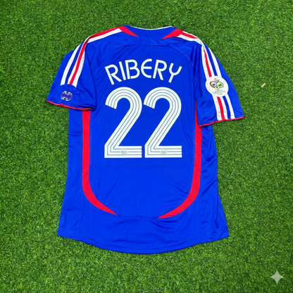 Franck Ribery France 2006 World Cup Blue Retro Kit – | Trikot | Maillot Soccer Shirt
