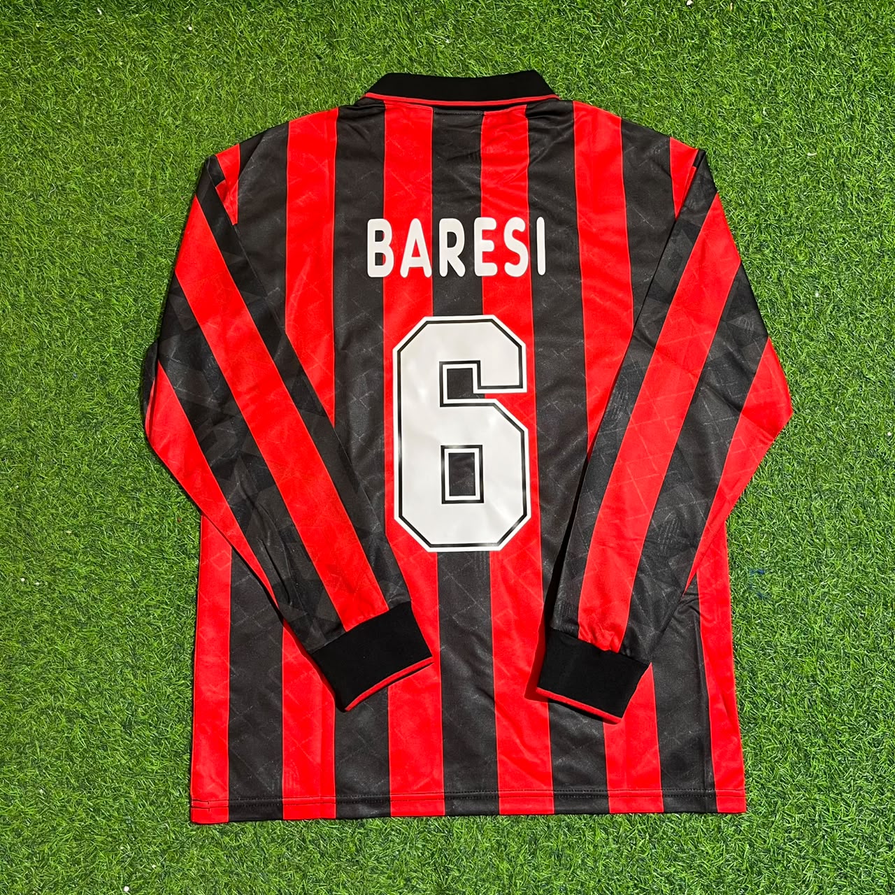 Franco Baresi #6 AC Milan 1993 1994 Home Long Sleeve Retro Jersey