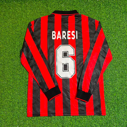Franco Baresi #6 AC Milan 1993 1994 Home Long Sleeve Retro Jersey