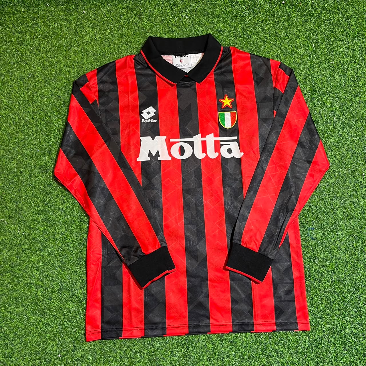 Franco Baresi #6 AC Milan 1993 1994 Home Long Sleeve Retro Jersey