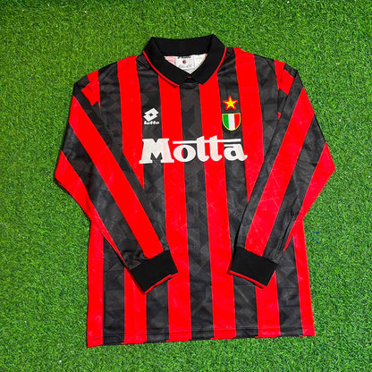 Franco Baresi #6 AC Milan 1993 1994 Home Long Sleeve Retro Jersey