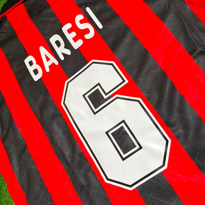 Franco Baresi #6 AC Milan 1993 1994 Home Long Sleeve Retro Jersey