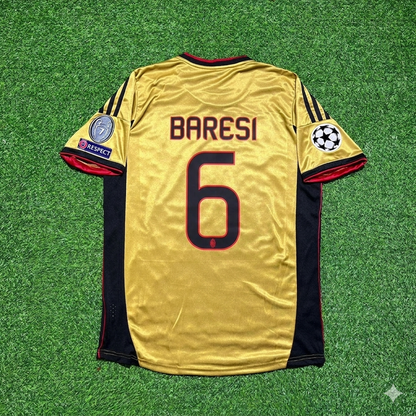 Franco Baresi #6 AC Milan Gold Retro Trikot Jersey