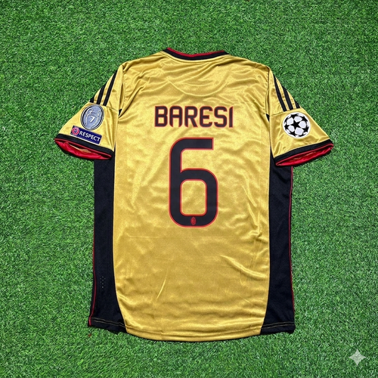 Franco Baresi #6 AC Milan Gold Retro Trikot Jersey