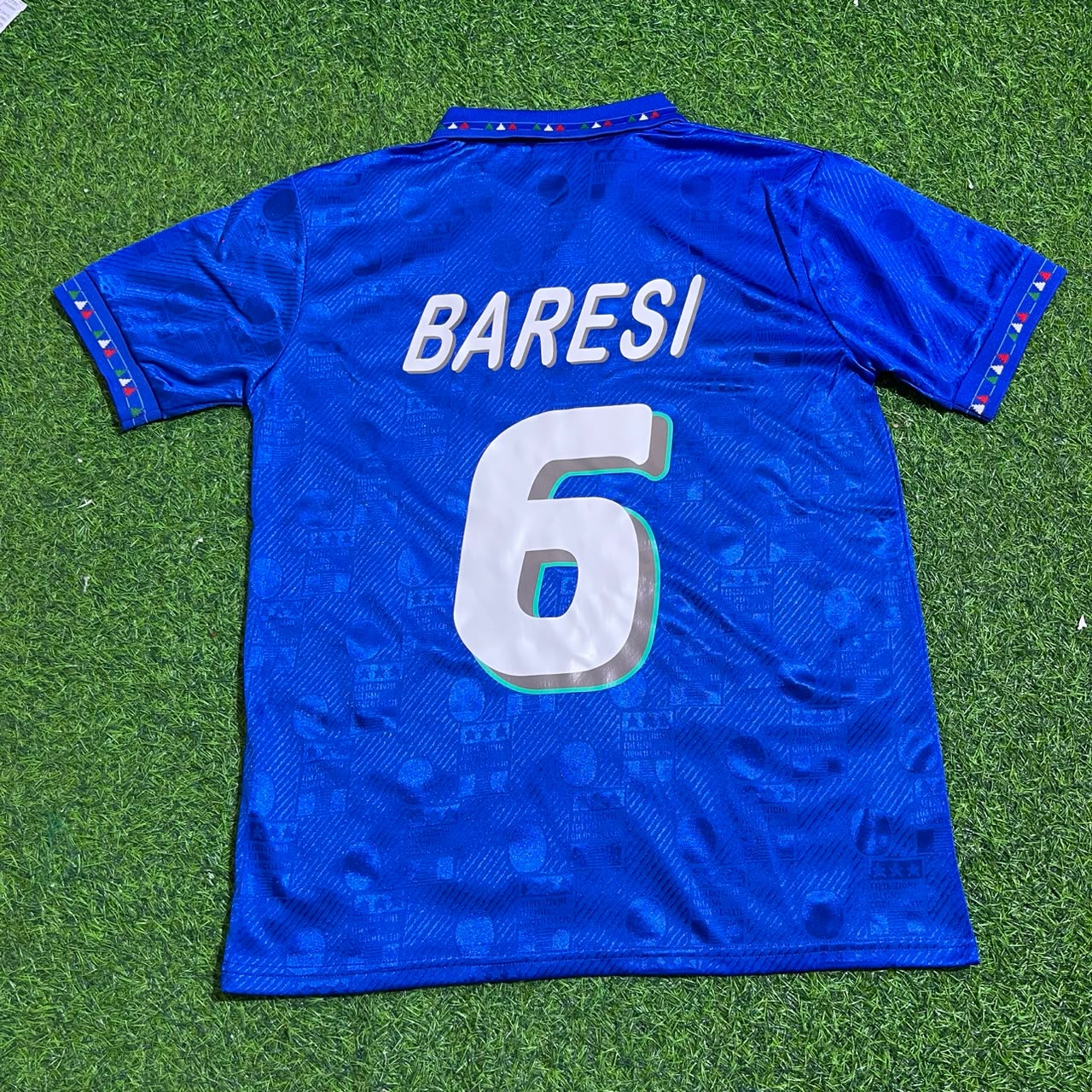 Franco Baresi 1994 World Cup Italy Retro Jersey Maillot Trikot Maglia Soccer Shirt