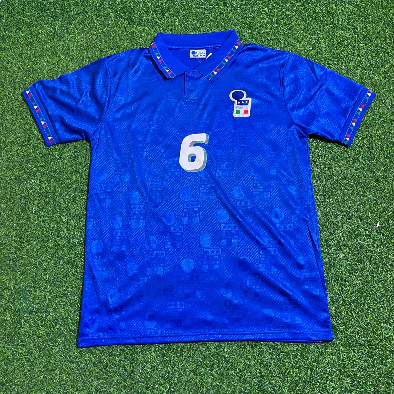 Franco Baresi 1994 World Cup Italy Retro Jersey Maillot Trikot Maglia Soccer Shirt