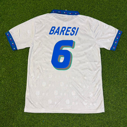 Maillot de football rétro blanc de Franco Baresi, Italie, Coupe du monde 1994