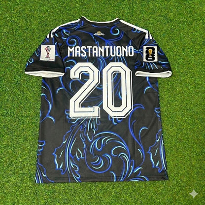 Franco Mastantuono #20 Argentina 2026 World Cup New Season Football Jersey Kit
