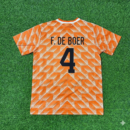 Frank de Boer Netherlands Home Retro Football Jersey Kit