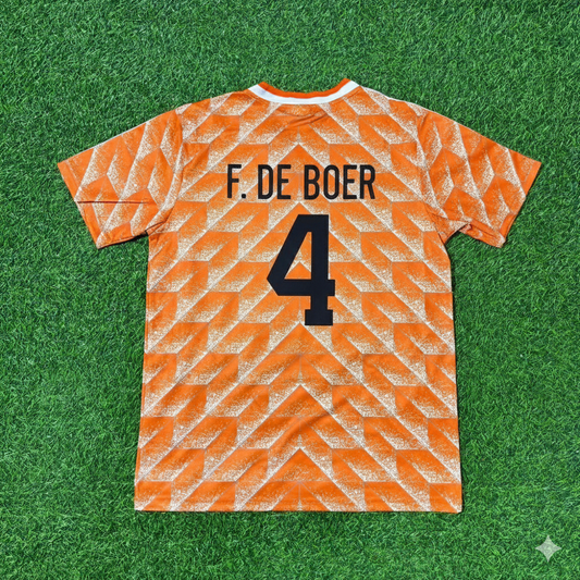Frank de Boer Netherlands Home Retro Football Jersey Kit