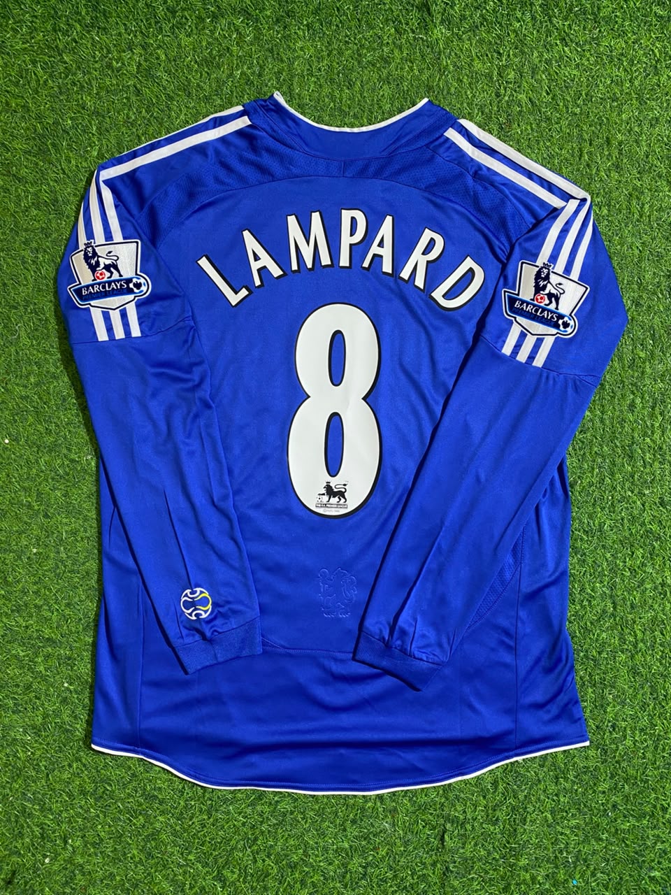 Frank Lampard #8 Chelsea 2006-2008 Long Sleeve EPL Patch Football Jersey