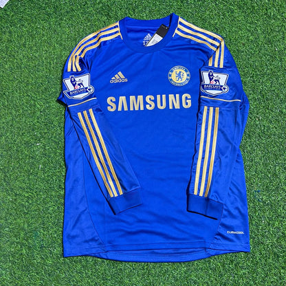 Frank Lampard Chelsea 2012-13 Premier League Patch Blue Retro Football Jersey