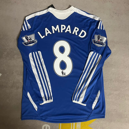 Frank Lampard Chelsea 2011 2012 EPL Patch Retro Long Sleeve Jersey Soccer Shirt