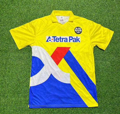 Eintracht Frankfurt 1993/1996 Retro Yellow Football Jersey