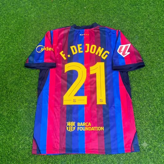 Frankie De Jong #21 Barcelona 2027 New Season Home Jersey Trikot Maillot Soccer Shirt