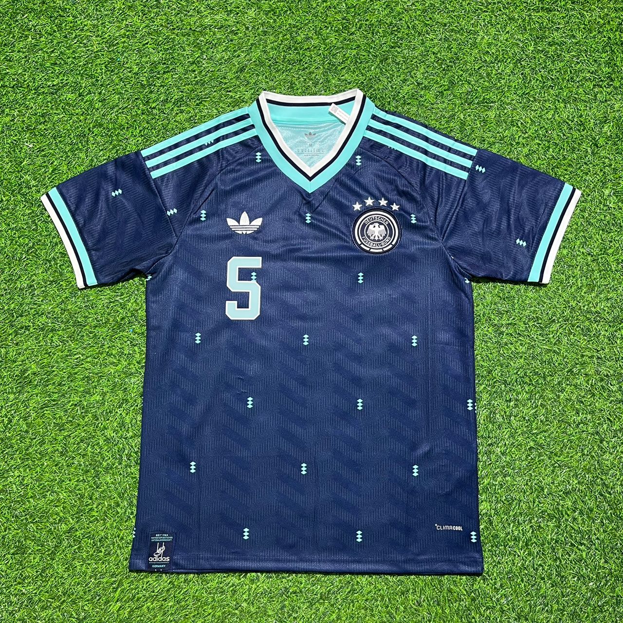 Franz Beckenbauer #5 Germany Retro Blue Away Jersey