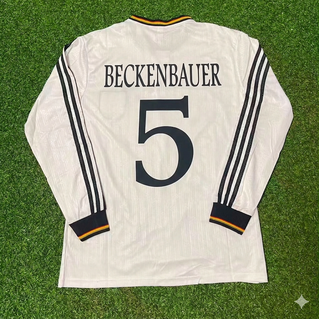 Franz Beckenbauer #5 Germany Long Sleeve Retro Football Jersey Kit