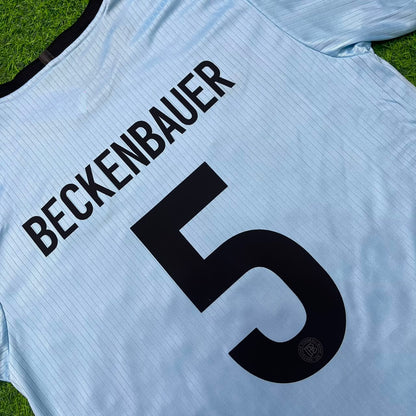 Maillot de football rétro bleu clair spécial 125e anniversaire Franz Beckenbauer Allemagne
