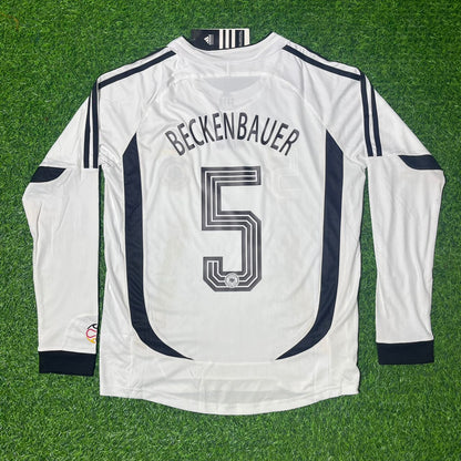 Franz Beckenbauer Germany World Cup Long Sleeve White Retro Football Jersey