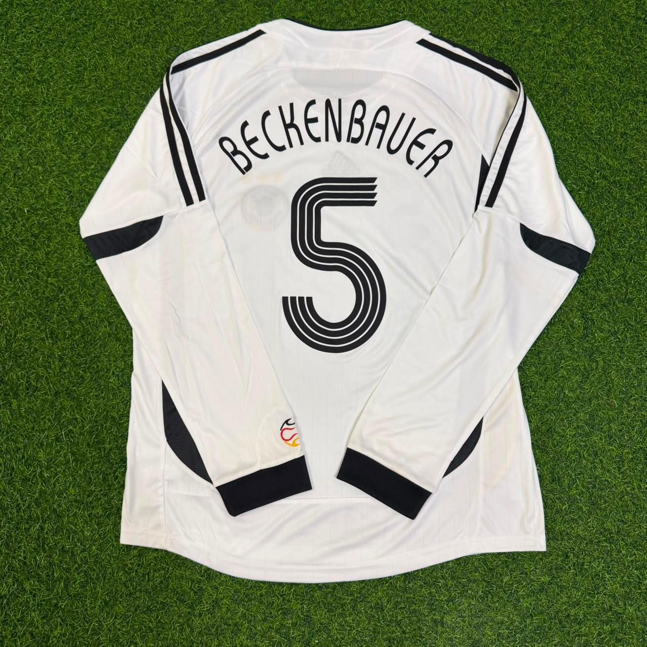 Franz Beckenbauer Germany World Cup Long Sleeve White Retro Football Jersey