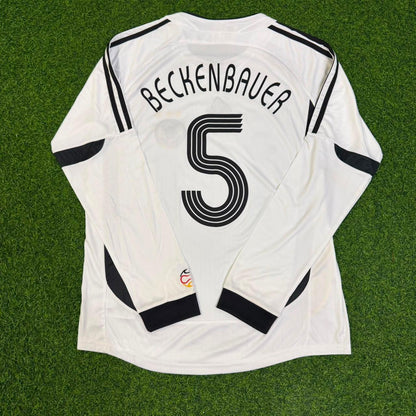 Franz Beckenbauer Germany World Cup Long Sleeve White Retro Football Jersey