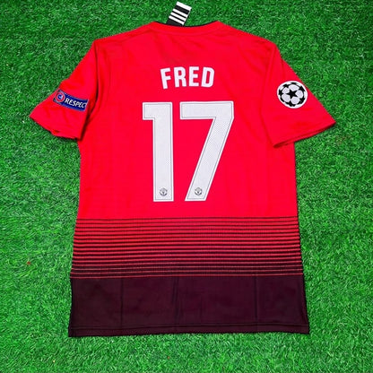 Fred #17 Manchester United 2018/2019 Season Home Red Retro Football Jersey