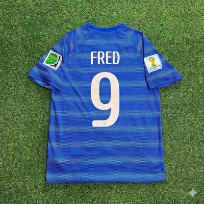 Frederico Chaves Guedes 9- 2014 World Cup Retro Blue Jersey Trikot