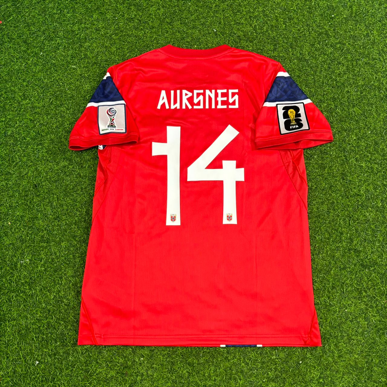 Fredrik Aursnes Norway 2026 World Cup Home Football Jersey
