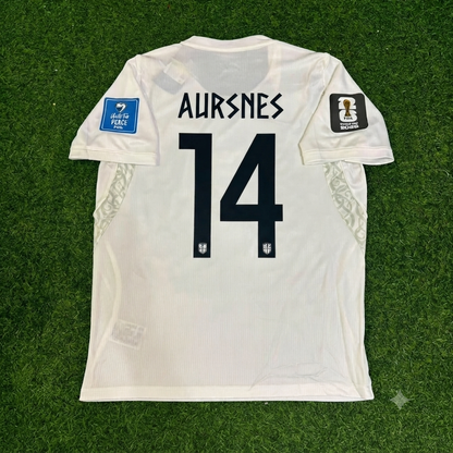 Fredrik Aursnes #14 Norway 2026 World Cup White Football Jersey
