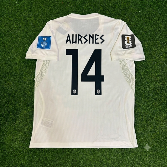 Fredrik Aursnes #14 Norway 2026 World Cup White Football Jersey
