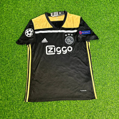 Frenkie De Jong Ajax 2018–2019 Champions League Black Retro Football Jersey Kit