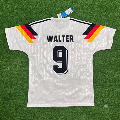 Fritz Walter Germany Deutschland Retro 1990 World Cup Jersey - Deutschland Retro-Trikot WM 1990 Soccer Shirt