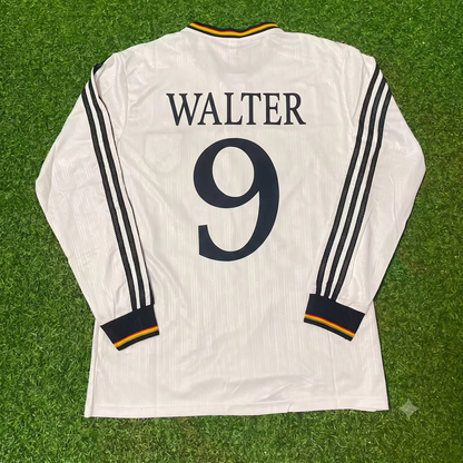 Fritz Walter Germany EURO 1996 Final Home Long Sleeve Retro Football Jersey Kit (Copy)