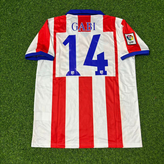 Gabi #14 Atlético Madrid 2014 Champions League Final Retro Football Jersey