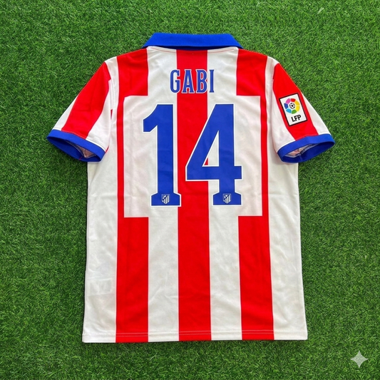 Gabi 14 Atlético Madrid Home 2014/15 Retro Kit Trikot Jersey Maillot Soccer Shirt