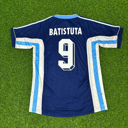 Gabriel Batistuta Argentina 1998 World Cup Blue Retro Football Jersey
