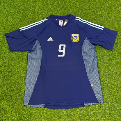 Gabriel Batistuta Argentina 2002/2004 Season Blue Retro Football Jersey