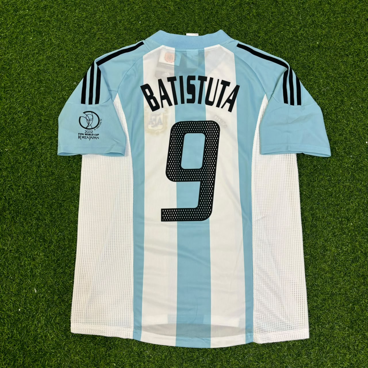 Gabriel Batistuta Argentinien WM 1998 Blaues Retro-Fußballtrikot