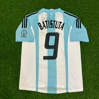 Gabriel Batistuta Argentinien WM 1998 Blaues Retro-Fußballtrikot