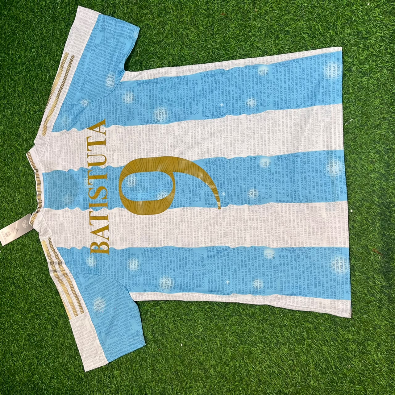Gabriel Batistuta Argentina Commerative Anniversary Football Jersey Trikot Maillot