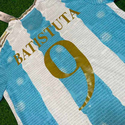 Gabriel Batistuta Argentina Commerative Anniversary Football Jersey Trikot Maillot